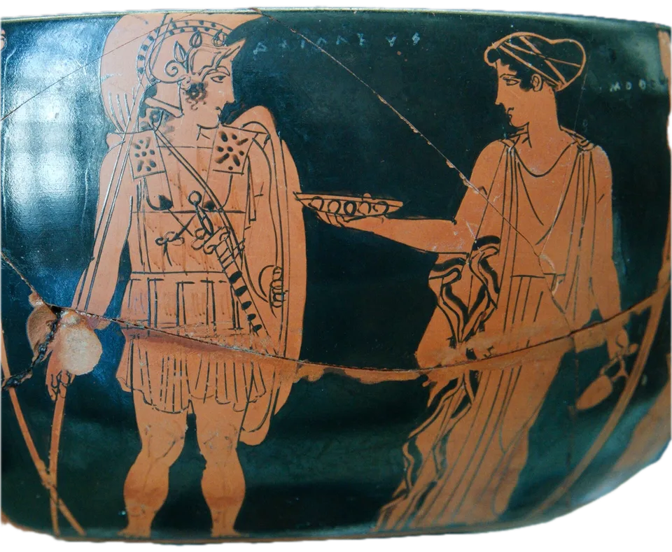 Кимофоя. Achilles departure Eretria Painter CdM Paris 851