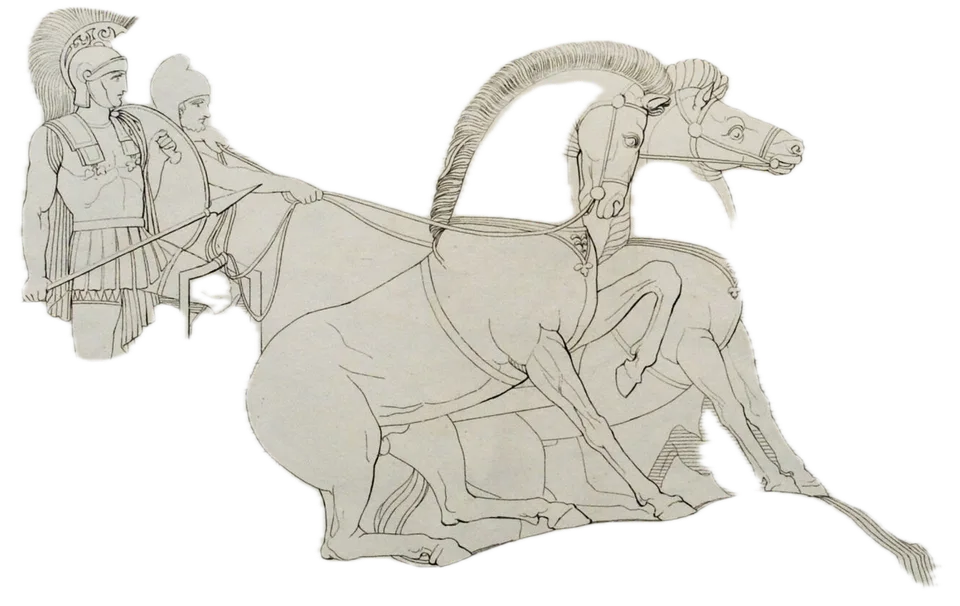 Полидамант. (17) Flaxman Ilias 1795, Zeichnung 1793, 187 x 363 mm