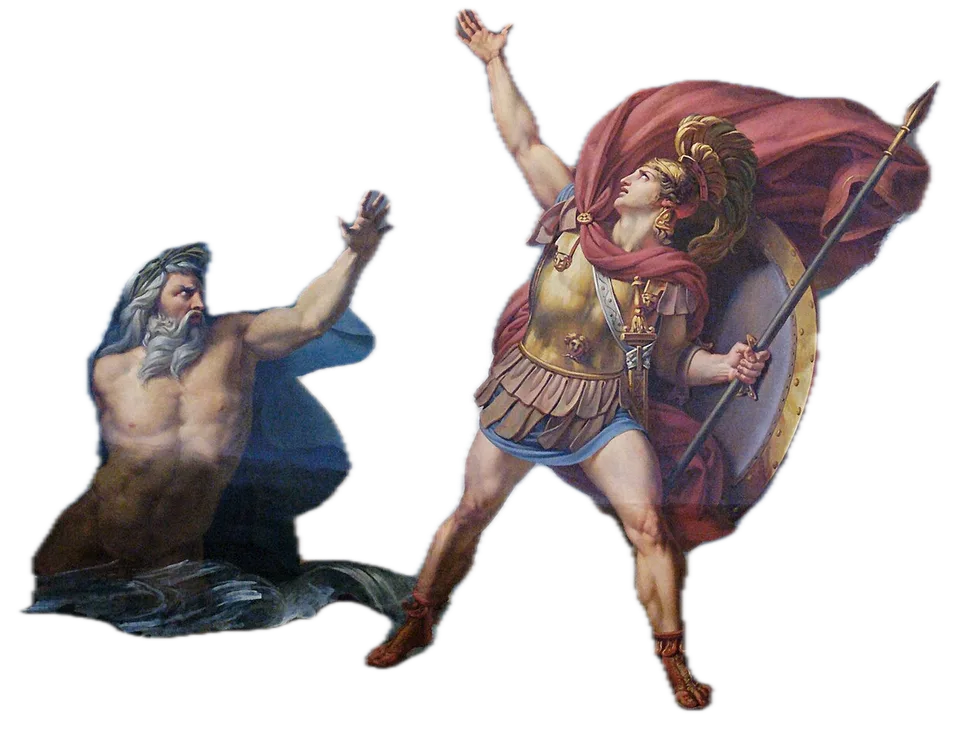 Скамандр. Achilles Xanthos Simoeis Couder decoration Louvre INV3379